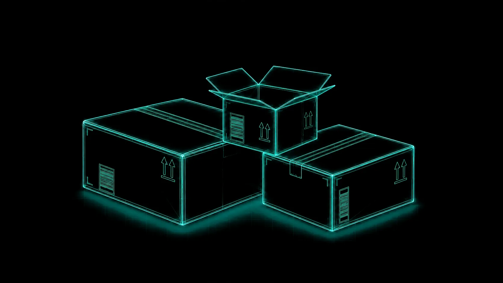 Stacked delivery parcels